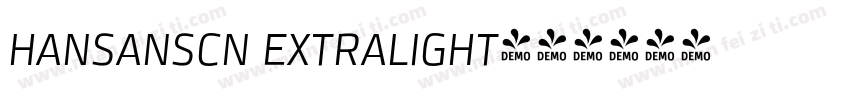 hansanscn extralight字体转换